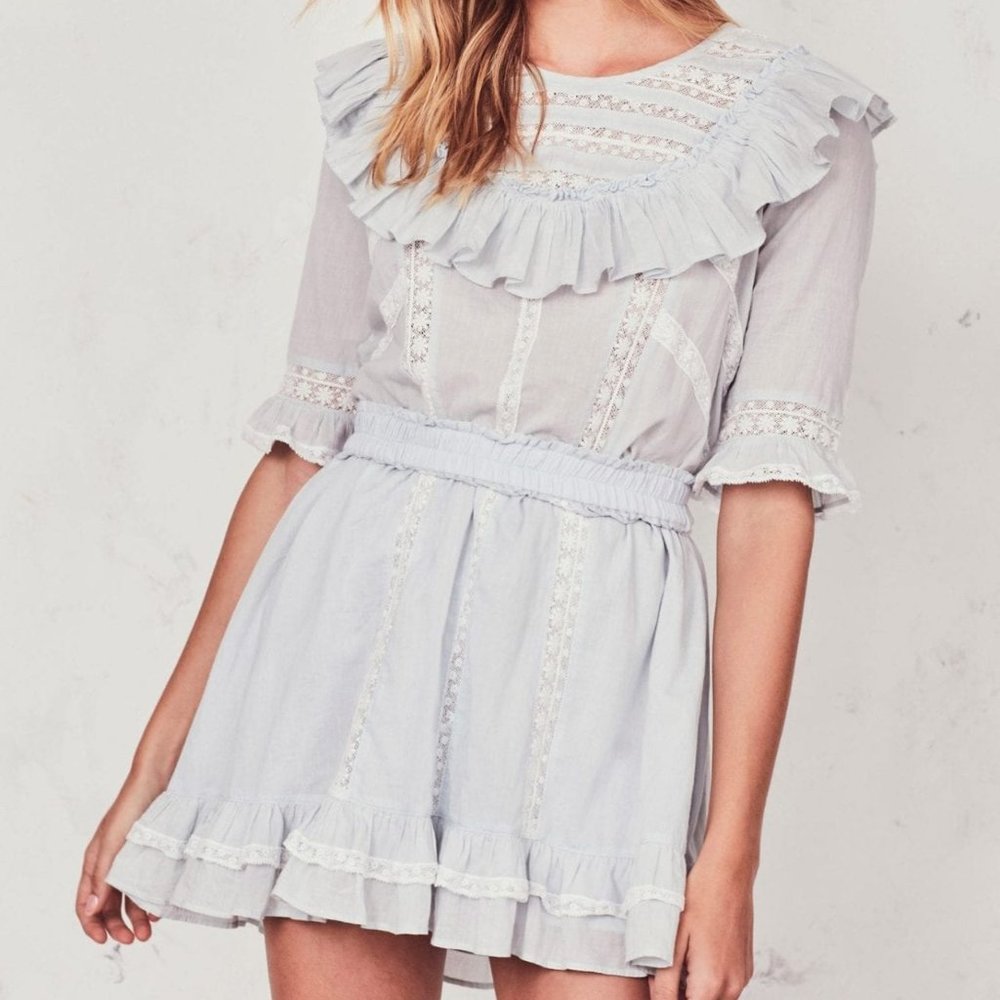 LOVESHACKFANCY Cooper Rivera blue Dress cotton M